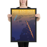 Philadelphia – Men’s Eights Sunrise Poster – Framed