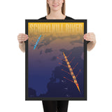 Schuylkill River – Women’s Eights Sunrise Poster – Framed