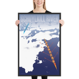 Schuylkill River – Women's Eights – Framed